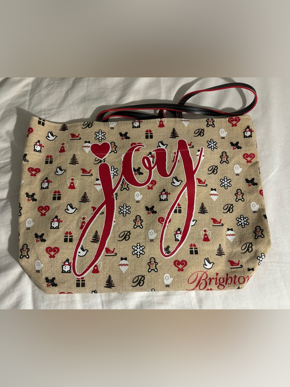 Brighton “JOY” Christmas Canvas Tote*NWOT*